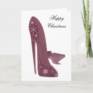 Tarjeta Festiva Navidades Stiletto Shoes Art