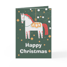 Navidades suecos de Caballos de Dala, blancos