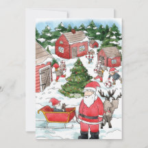 Navidades suecos de tomates Village Watercolor