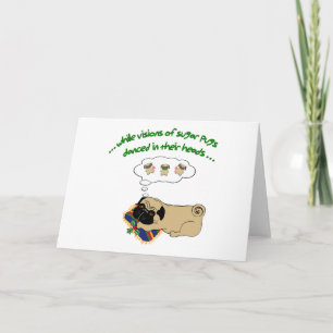 Tarjeta Festiva Navidades Sugar Pug