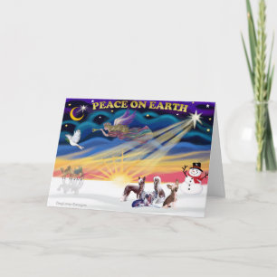 Tarjeta Festiva Navidades Sunrise - Chinas Cresteds (cuatro)