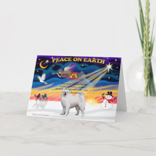 Tarjeta Festiva Navidades Sunrise - Samoyed