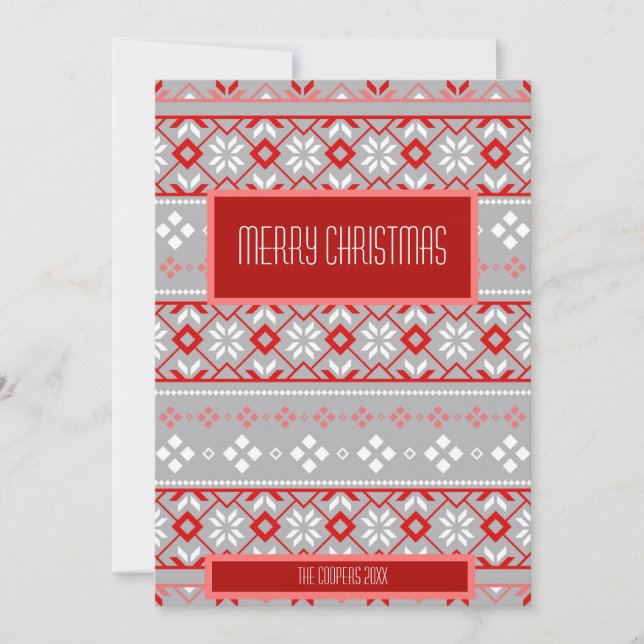 Tarjeta Festiva Navidades Sweater Photo (Anverso)