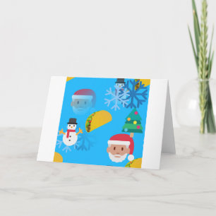 Tarjeta Festiva navidades taco emoji