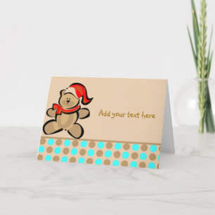 Tarjeta Festiva Navidades Teddy Bear