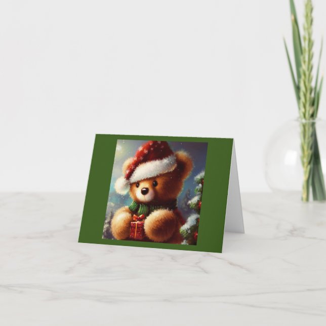 Tarjeta Festiva Navidades Teddy Bear 2 (Anverso)
