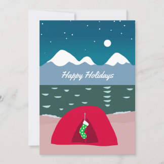 Tarjeta Festiva Navidades Tent Camper