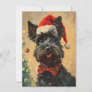 Tarjeta Festiva Navidades Terrier de Escocia