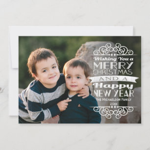 Tarjeta Festiva Navidades tipográficos sobredimensionales Foto de 