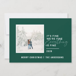 Tarjeta Festiva navidades todo está bien foto de tipografía