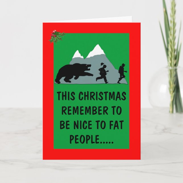 Tarjeta Festiva Navidades tontos (Anverso)