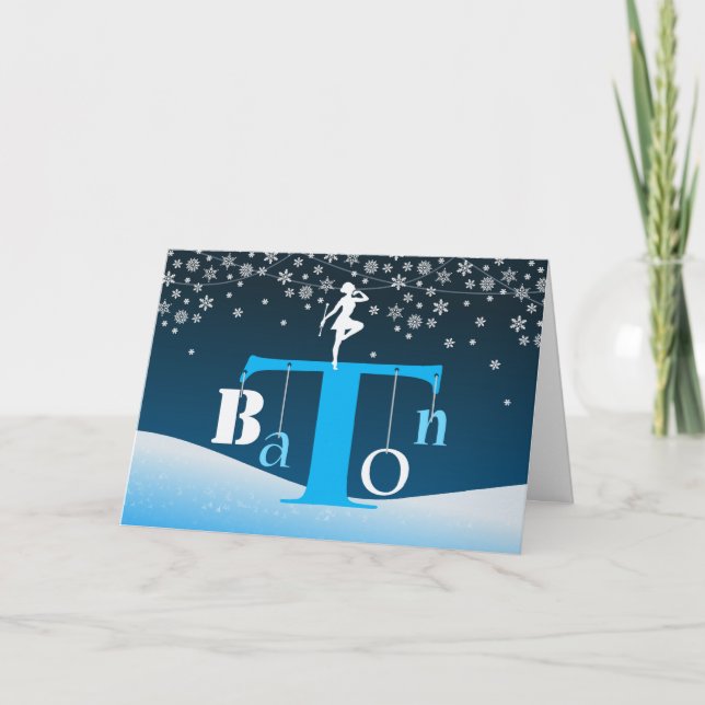 Tarjeta Festiva Navidades, torbellino de bastón, arte de árbol de  (Anverso)