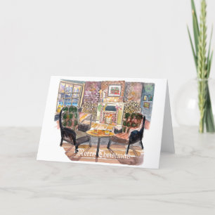 Tarjeta Festiva Navidades tranquilos y acogedores en Nueva York