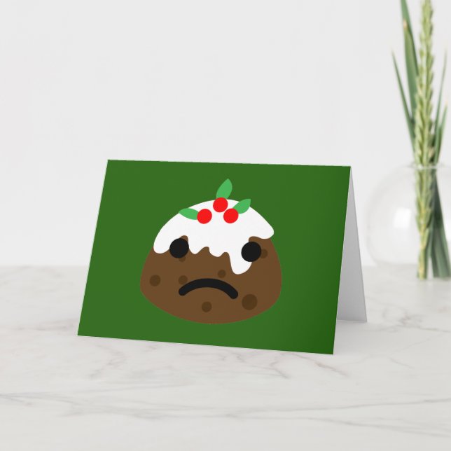 Tarjeta Festiva navidades tristes pudding (Anverso)
