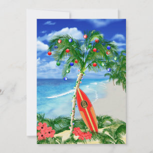 Tarjeta Festiva Navidades Tropical Beach