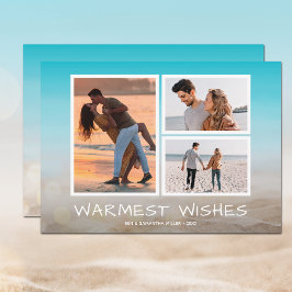 Tarjeta Festiva Navidades Tropical Beach Multi Photo