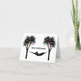 Tarjeta Festiva Navidades tropicales de Mele Kalikimaka