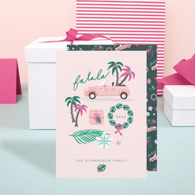 Tarjeta Festiva Navidades tropicales Fala deja correr el convertib (Subido por el creador)