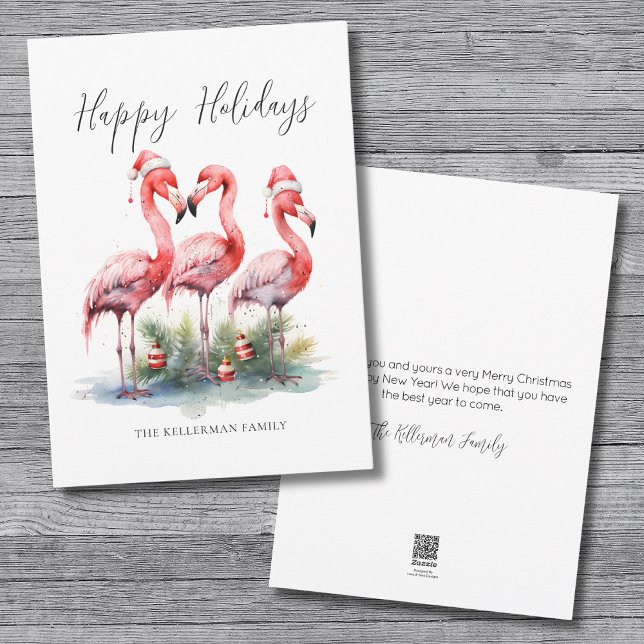 Tarjeta Festiva Navidades tropicales felices (Tropical Christmas Happy Holiday Card)