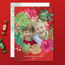 Navidades tropicales ilustrados, foto de Wreath