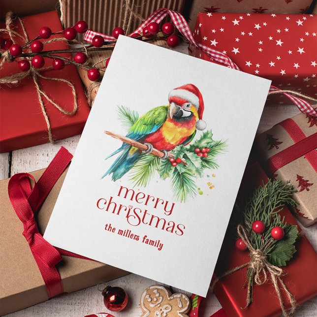 Tarjeta Festiva Navidades Tropicales Tema Gracias Texto Retro (Subido por el creador)