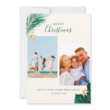 Navidades Tropicales Verdes y Oro de 2 Fotografías