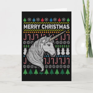 Tarjeta Festiva Navidades unicornios sudan serie de vida silvestre