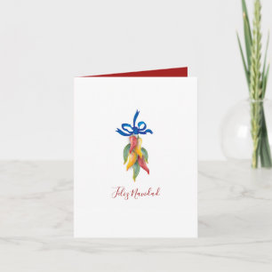 Tarjeta Festiva Navidades únicos de color rojo y verde