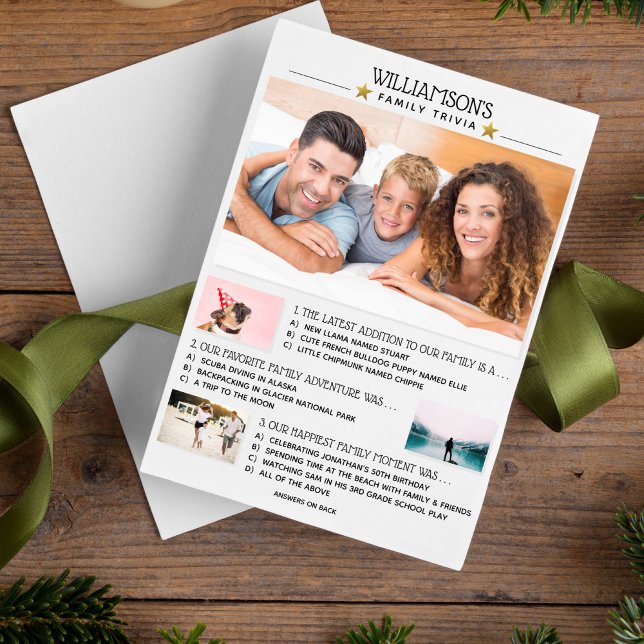 Tarjeta Festiva Navidades únicos divertidos Collage de fotos Trivi (Subido por el creador)