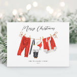 Tarjeta Festiva Navidades únicos Santa no fotografiados<br><div class="desc">Desee a sus amigos y familiares una feliz temporada de vacaciones con este exclusivo diseño de Santa Navidades. Personaliza tu saludo de vacaciones y tu apellido.</div>