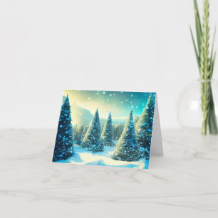 Tarjeta Festiva Navidades Vacaciones Invierno Wonderland Personali