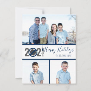 Tarjeta Festiva Navidades vacunas 2021 y post-pandemia