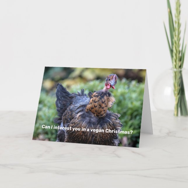 Tarjeta Festiva Navidades veganos (Anverso)