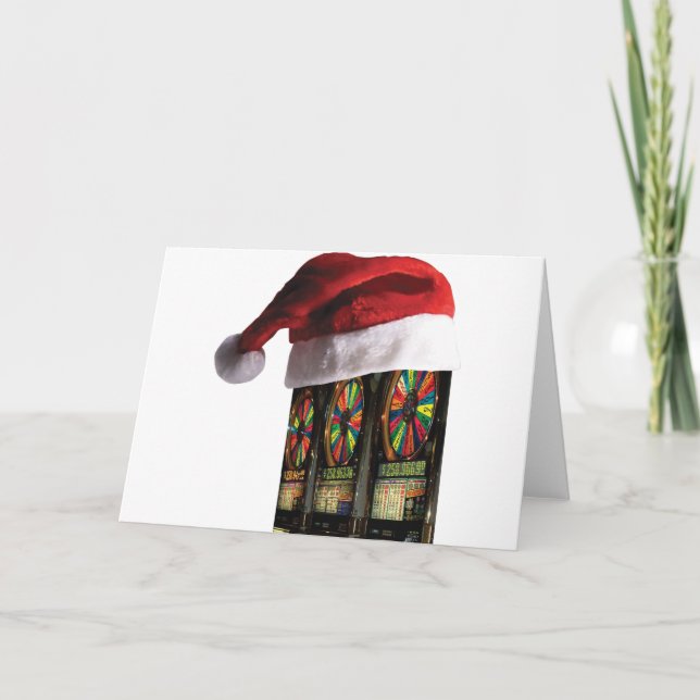 Tarjeta Festiva Navidades Vegas Slots (Anverso)