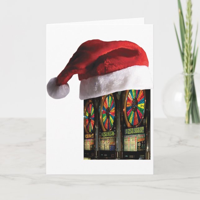Tarjeta Festiva Navidades Vegas Slots (Anverso)