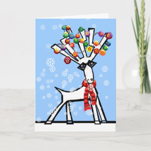Tarjeta Festiva Navidades venados