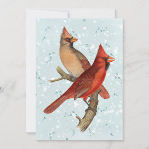 Tarjeta Festiva Navidades Verde azulados de invierno de la rama de