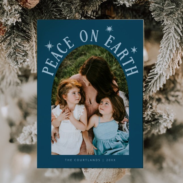Tarjeta Festiva Navidades Verde azulados de la foto de Peace On Ea (Subido por el creador)