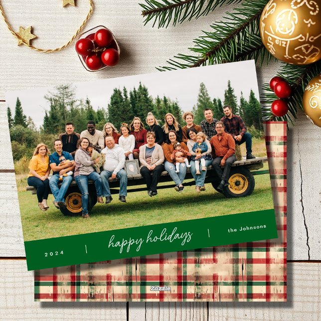 Tarjeta Festiva Navidades verdes de escritura Minimalista moderna (Subido por el creador)