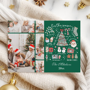 Tarjeta Festiva Navidades Verdes De La Temporada 5