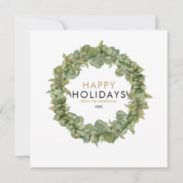 Tarjeta Festiva Navidades Verdor Wreath Moda moderna elegante