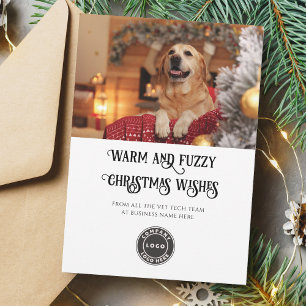 Tarjeta Festiva Navidades Vet Tech Mascota Dog Photo Business Logo
