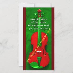 Tarjeta Festiva Navidades Violin
