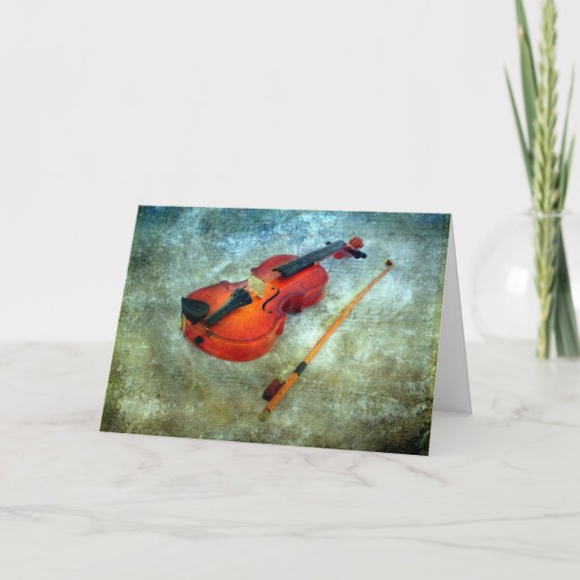 Tarjeta Festiva Navidades Violin (Anverso)