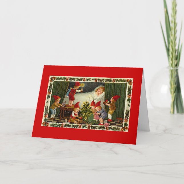 Tarjeta Festiva Navidades visitan a los niños (Anverso)