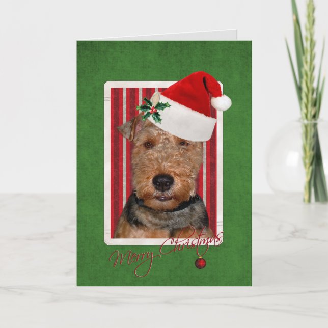 Tarjeta Festiva Navidades Welsh Terrier (Anverso)