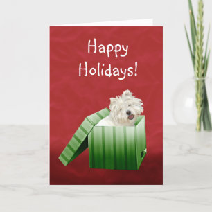 Tarjeta Festiva Navidades Westie