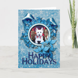 Tarjeta Festiva Navidades - Westie - Bella