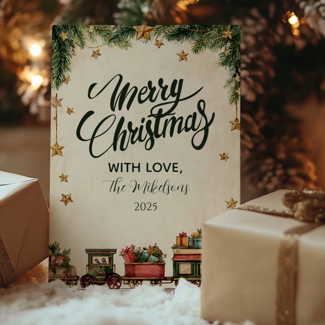 Tarjeta Festiva Navidades Whimsical Toy Express (Subido por el creador)