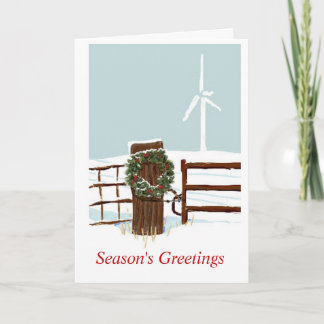 Tarjeta Festiva Navidades Wind Farm
